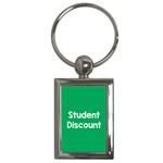 Student Discound Sale Green Key Chains (Rectangle)  Front