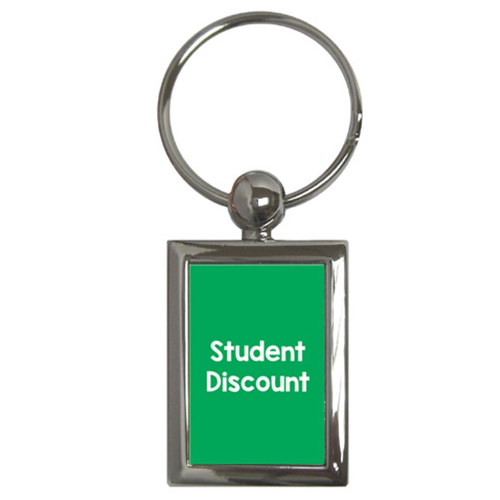 Student Discound Sale Green Key Chains (Rectangle) 