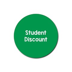 Student Discound Sale Green Rubber Round Coaster (4 pack) 