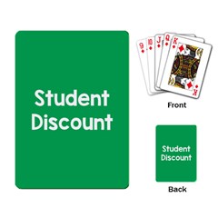 Student Discound Sale Green Playing Card