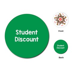 Student Discound Sale Green Playing Cards (Round) 