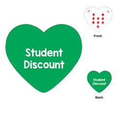 Student Discound Sale Green Playing Cards (Heart) 
