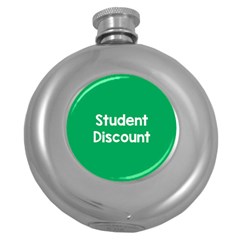 Student Discound Sale Green Round Hip Flask (5 oz)