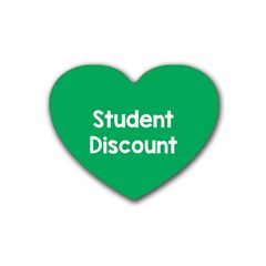 Student Discound Sale Green Heart Coaster (4 pack) 