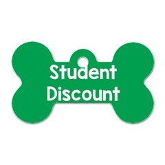 Student Discound Sale Green Dog Tag Bone (two Sides) by Mariart