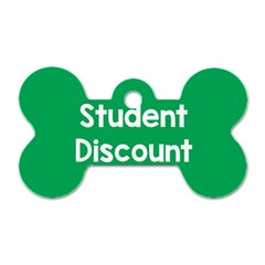 Student Discound Sale Green Dog Tag Bone (Two Sides)