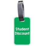 Student Discound Sale Green Luggage Tags (Two Sides) Front