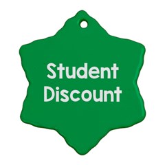 Student Discound Sale Green Ornament (Snowflake)