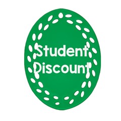 Student Discound Sale Green Oval Filigree Ornament (Two Sides)