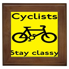 Stay Classy Bike Cyclists Sport Framed Tiles