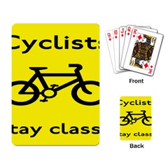 Stay Classy Bike Cyclists Sport Playing Card by Mariart