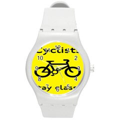 Stay Classy Bike Cyclists Sport Round Plastic Sport Watch (m) by Mariart
