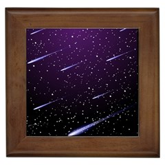 Starry Night Sky Meteor Stock Vectors Clipart Illustrations Framed Tiles