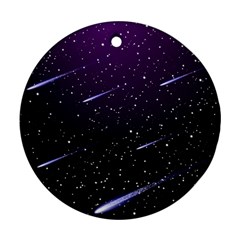 Starry Night Sky Meteor Stock Vectors Clipart Illustrations Ornament (round)