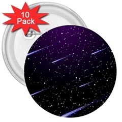 Starry Night Sky Meteor Stock Vectors Clipart Illustrations 3  Buttons (10 pack) 
