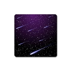 Starry Night Sky Meteor Stock Vectors Clipart Illustrations Square Magnet