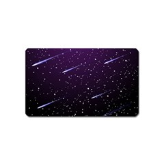 Starry Night Sky Meteor Stock Vectors Clipart Illustrations Magnet (Name Card)