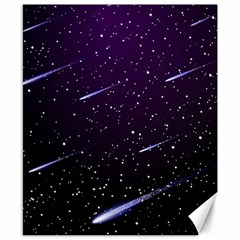 Starry Night Sky Meteor Stock Vectors Clipart Illustrations Canvas 8  X 10  by Mariart