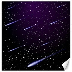 Starry Night Sky Meteor Stock Vectors Clipart Illustrations Canvas 12  X 12   by Mariart