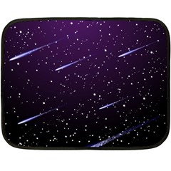 Starry Night Sky Meteor Stock Vectors Clipart Illustrations Fleece Blanket (Mini)