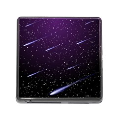 Starry Night Sky Meteor Stock Vectors Clipart Illustrations Memory Card Reader (Square)