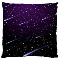 Starry Night Sky Meteor Stock Vectors Clipart Illustrations Large Cushion Case (Two Sides)