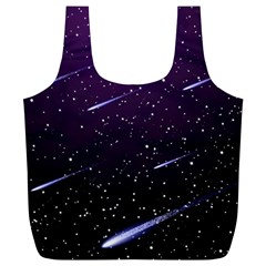 Starry Night Sky Meteor Stock Vectors Clipart Illustrations Full Print Recycle Bags (L) 