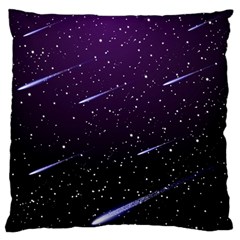 Starry Night Sky Meteor Stock Vectors Clipart Illustrations Large Flano Cushion Case (Two Sides)