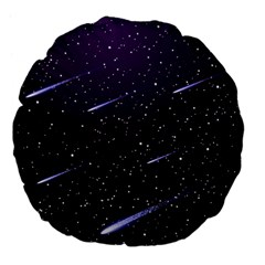 Starry Night Sky Meteor Stock Vectors Clipart Illustrations Large 18  Premium Flano Round Cushions