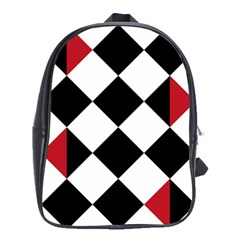 Survace Floor Plaid Bleck Red White School Bags(large) 