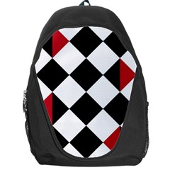 Survace Floor Plaid Bleck Red White Backpack Bag by Mariart