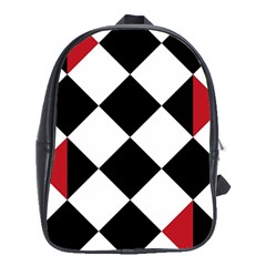 Survace Floor Plaid Bleck Red White School Bags (xl) 