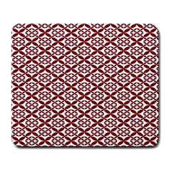Pattern Kawung Star Line Plaid Flower Floral Red Large Mousepads