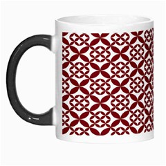 Pattern Kawung Star Line Plaid Flower Floral Red Morph Mugs