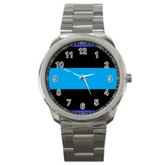 Tomboy Playboy Flag Blue Black Mline Sport Metal Watch