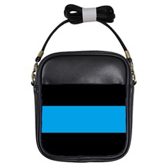 Tomboy Playboy Flag Blue Black Mline Girls Sling Bags by Mariart