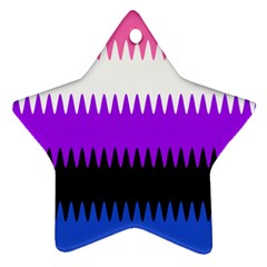 Sychnogender Techno Genderfluid Flags Wave Waves Chevron Ornament (star) by Mariart