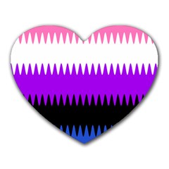 Sychnogender Techno Genderfluid Flags Wave Waves Chevron Heart Mousepads by Mariart