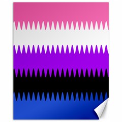 Sychnogender Techno Genderfluid Flags Wave Waves Chevron Canvas 11  X 14  