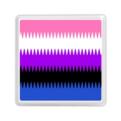 Sychnogender Techno Genderfluid Flags Wave Waves Chevron Memory Card Reader (square)  by Mariart