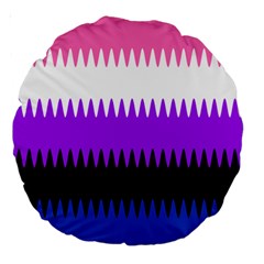 Sychnogender Techno Genderfluid Flags Wave Waves Chevron Large 18  Premium Round Cushions by Mariart