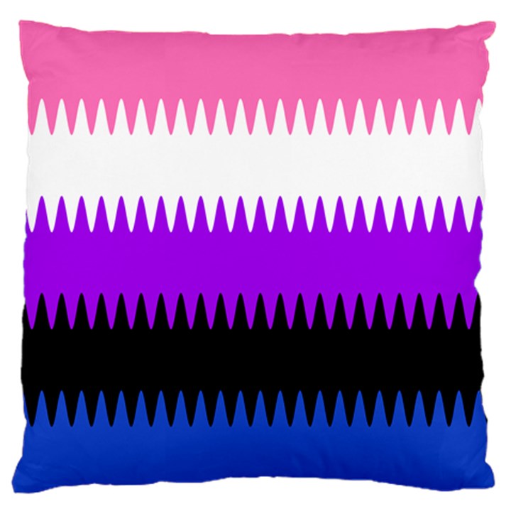 Sychnogender Techno Genderfluid Flags Wave Waves Chevron Standard Flano Cushion Case (One Side)