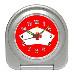 Tabla Laboral Sign Red White Travel Alarm Clocks