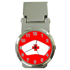 Tabla Laboral Sign Red White Money Clip Watches