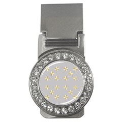 Syrface Flower Floral Gold White Space Star Money Clips (cz) 