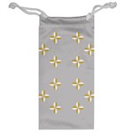 Syrface Flower Floral Gold White Space Star Jewelry Bag Back