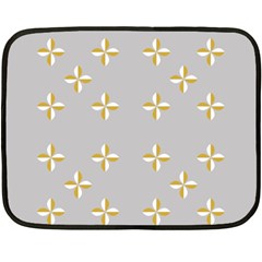 Syrface Flower Floral Gold White Space Star Fleece Blanket (mini)