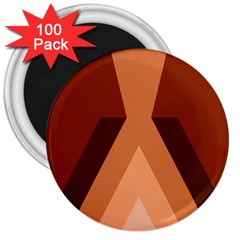 Volcano Lava Gender Magma Flags Line Brown 3  Magnets (100 Pack) by Mariart