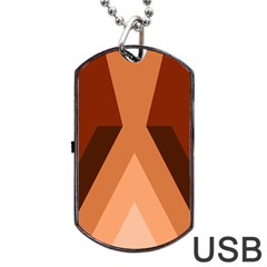 Volcano Lava Gender Magma Flags Line Brown Dog Tag Usb Flash (one Side) by Mariart