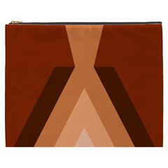 Volcano Lava Gender Magma Flags Line Brown Cosmetic Bag (xxxl) 